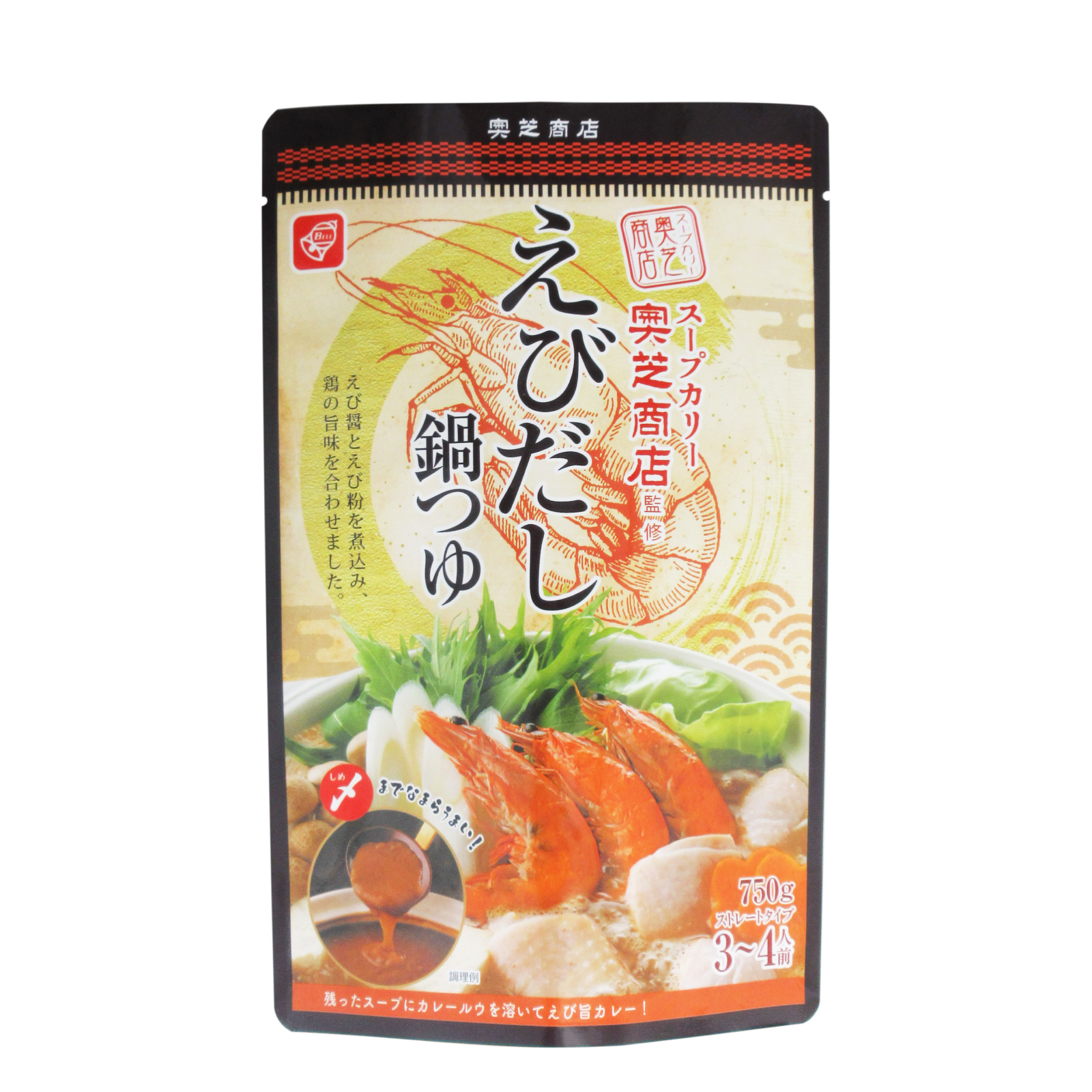 奥芝商店監修 えびだし鍋つゆ 750g